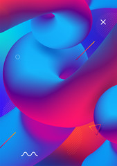 Modern abstract colorful geometric background. Shapes with trendy gradients composition for your design. 