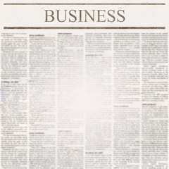 Obraz premium News newspaper with headline Business and old unreadable text
