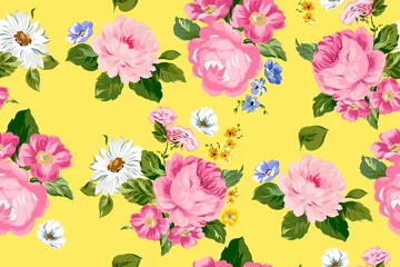 Behang Floral pattern. Fashion vector background © ka_lou