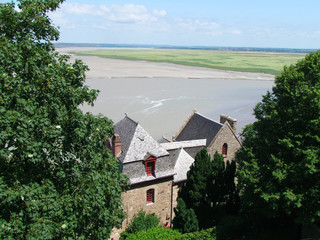 Obraz premium Amazing view from abbey Saint Michel