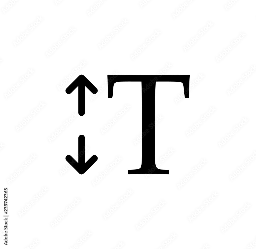 Poster scale, text icon. simple glyph vector of text editor set icons for ui and ux, website or mobile appl