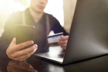 Mobile payments shopping and banking payment,