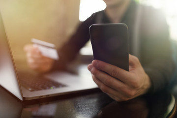 Mobile payments shopping and banking payment,