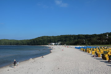 Beach vacation in Binz at Rügen in Germany, Baltic Sea