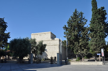 Fototapeta na wymiar The beautiful plaza Limassol Castle in Cyprus