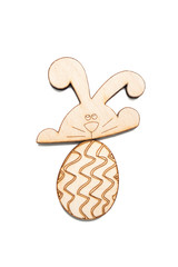 Wooden Easter Bunny with an egg shaped body