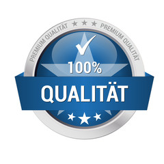 blaues G&uuml;tesiegel f&uuml;r 100% Qualit&auml;t
