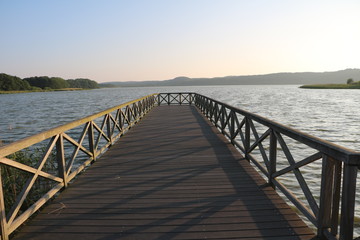 Fototapeta premium Wakacje nad jeziorem Schmachter See w Binz na wyspie Rugia w Niemczech