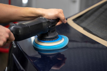 car polish with the machine