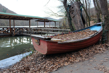old fishing boat on the river