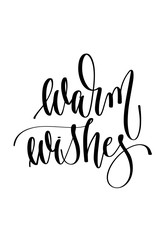 Obraz premium warm wishes - hand lettering inscription text to winter holiday