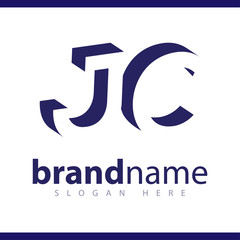 I C initial letter with negative space logo icon vector template