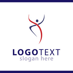 dance people logo vector template