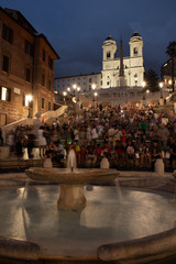 Obraz premium The Spanish Steps and Trinità dei Monti church