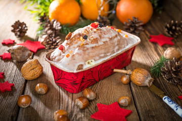Traditional Christmas cake.