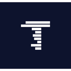 t initial letter with speed logo vector template