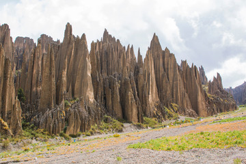 Valley of the death. Valle De Las Animas in La Paz, Bolivia. Rock formations.