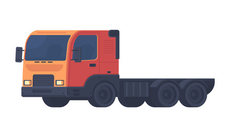 Fototapeta na wymiar Lorry car. Heavy truck for transportation various objects. Vector flat style illustration isolated on white background.