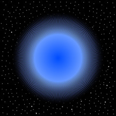 Star on cosmic background. © konstan