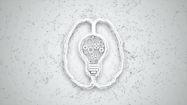 Human brain creating a new idea