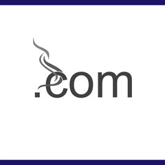 com letter website with smoke logo template