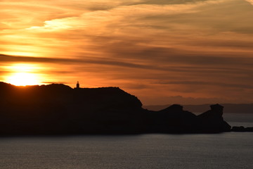 sunrise in corsican island