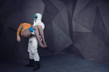 Alien kidnapping girl