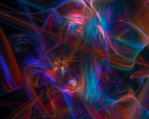 abstract digital fractal, creative design, party