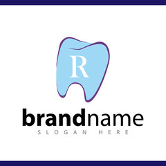 R dental logo vector template