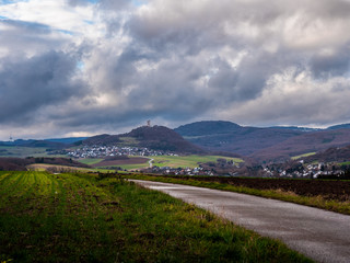 panorama of the village in mountains in germany