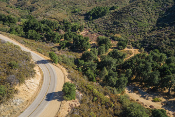 Fototapeta premium Road Along California Hillside