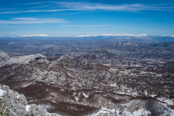Winter landscape of  Lovcen National Park