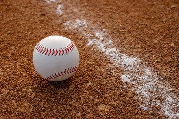 Baseball on dirt