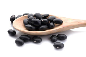 black beans isolated on white background