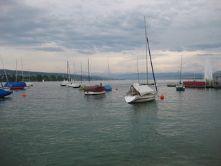 Fototapeta na wymiar Lac de Zurich , Zürichsee , Lake Zurich , Lago de Zúrich , Цюрихское озеро , 