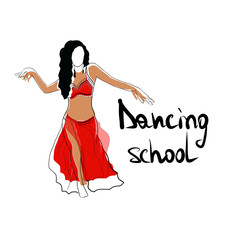 Logo dance school belly dance.