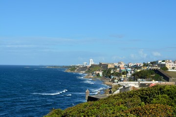 Naklejka na ściany i meble San Juan Puerto Rico Ocean View