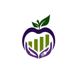 healthy food logo Template