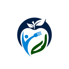 healthy food logo Template
