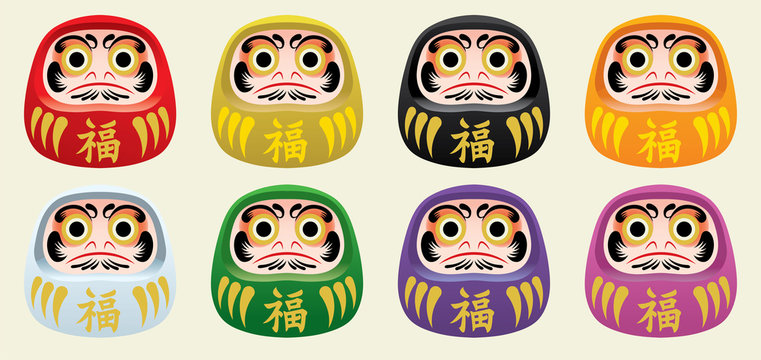 japan's daruma doll set