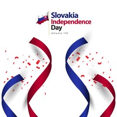 Slovakia Independence Day Vector Template Design Illustration