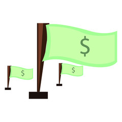 Illustration of dollar flag