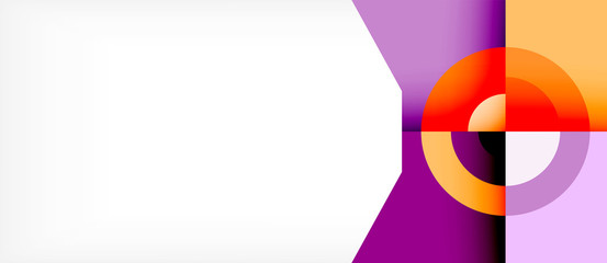 Fototapeta premium Geometric colorful shapes composition abstract background. Minimal dynamic design