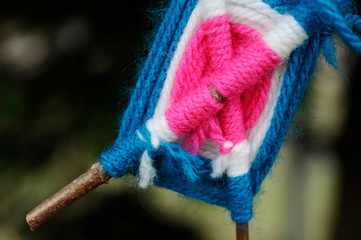 手作り毛糸飾り