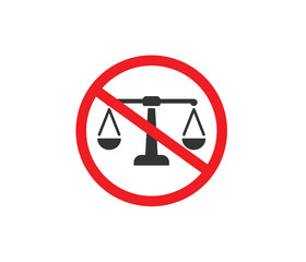 No equality icon vector 