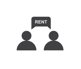 Rental communication icon vector 