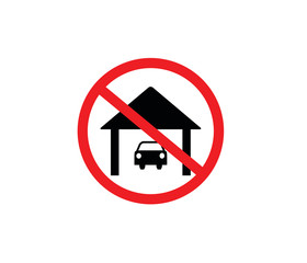 No car parking - no car wash icon 