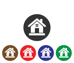 Modern Colorful home icon vector on white background