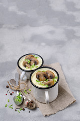 Thick vegetable cream soup
