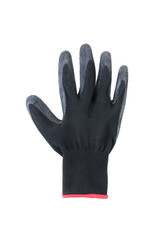 Obraz premium Black single glove isolated on white